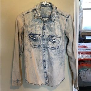 Gap 1969 Vintage Acid Wash Denim Shirt